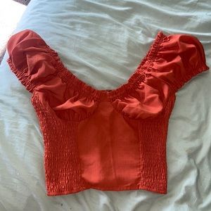 Fashion Nova Scrunched Crop Top 🧡